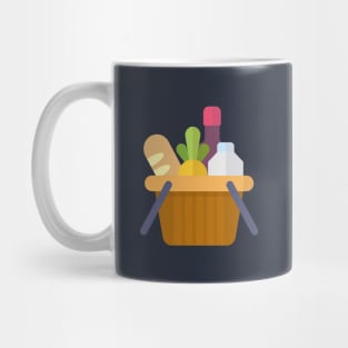 Groceries flat illustration design Mug